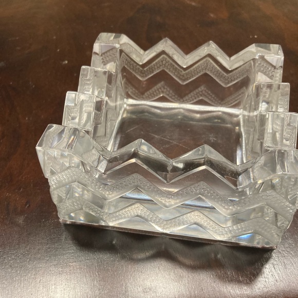 Vintage Lalique Sudan French Art Glass Deco Design Ashtray